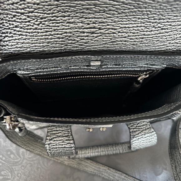 Philip Lim Pashli Mini Leather Satchel Bag Silver - Picture 5 of 8